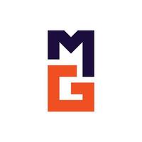 Letter MG Geometric Modern Logo vector