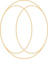 Minimal Oval Outline Design vector