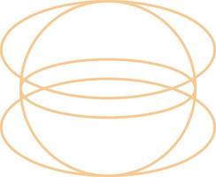 Minimal Oval Outline Design vector