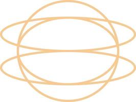 Minimal Oval Outline Design vector