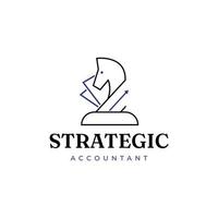 Simple Clean Strategic Accounting Logo Design Template vector