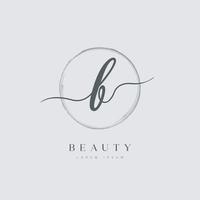 Elegant Initial Letter Type B Logo With Brushed Circle vector