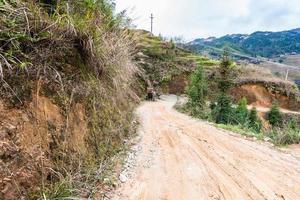 carretera en el país de dazhai al mirador foto