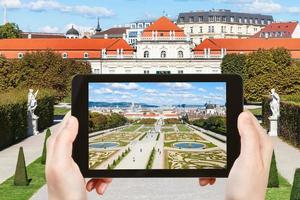 snapshot of garden and Lower Belvedere Palace photo