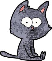 gato de dibujos animados sentado vector