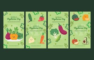 Vegetarian Day Social Media Template vector