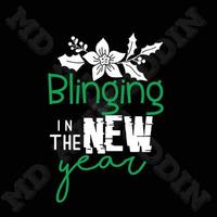 Blinging in The New Year vector