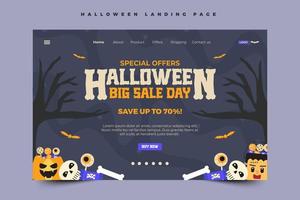 plantilla de diseño gráfico de halloween simple y elegante que es fácil de personalizar vector