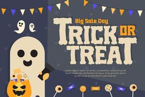 Simple and elegant Halloween graphic design template that is easy to customize vector