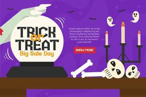 plantilla de diseño gráfico de halloween simple y elegante que es fácil de personalizar vector