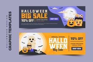 plantilla de diseño gráfico de halloween simple y elegante que es fácil de personalizar vector