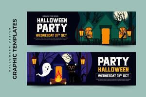 plantilla de diseño gráfico de halloween simple y elegante que es fácil de personalizar vector