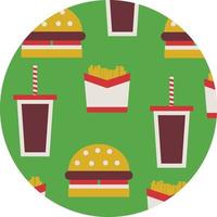 Fast Food Pattern vector