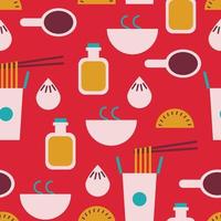 Chinese Food Pattern vector