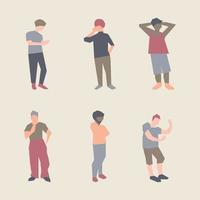 Set of Guys Illustrations vector