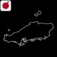 Chugoku map, Japan region. Vector illustration