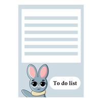 To do list, planner pages, bullet journal vector