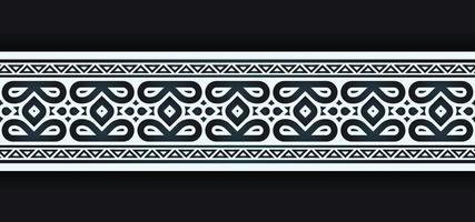 ornament style ethnic seamless borders vector