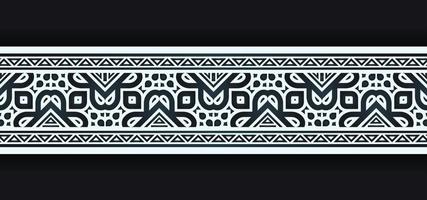 ornament style ethnic seamless borders vector