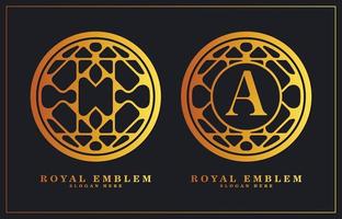 luxury ornament logo line art vector