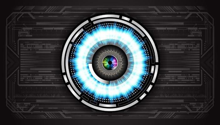 Modern Technology Background with eye