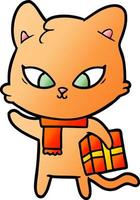 cute cartoon cat vector