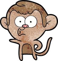 cartoon pointing monkey vector