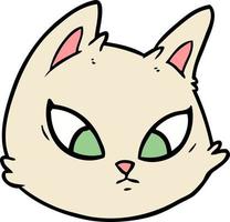 cartoon cat face vector