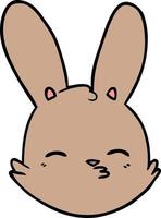 cartoon bunny face considering vector