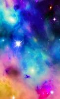 An abstract nebula in outer space and galaxies background of 3D render, suitable for a mobile screen, phone desktop, landing page, UI UX, and wallpaper. photo
