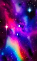 An abstract nebula in outer space and galaxies background of 3D render, suitable for a mobile screen, phone desktop, landing page, UI UX, and wallpaper. photo