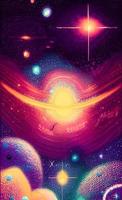 An abstract nebula in outer space and galaxies background of 3D render, suitable for a mobile screen, phone desktop, landing page, UI UX, and wallpaper. photo