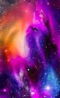An abstract nebula in outer space and galaxies background of 3D render, suitable for a mobile screen, phone desktop, landing page, UI UX, and wallpaper. photo