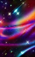 An abstract nebula in outer space and galaxies background of 3D render, suitable for a mobile screen, phone desktop, landing page, UI UX, and wallpaper. photo