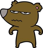 annoyed bear cartoon vector