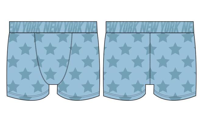 Male underwear types flat silhouettes vector icons set. Man briefs