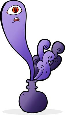 cartoon halloween ghost in bottle