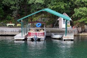 The Thousand Islands is an archipelago of islands that stretch along the border of Canada and the United States along the St. Lawrence River. photo