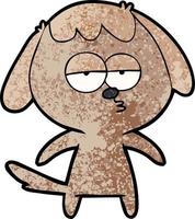 perro aburrido de dibujos animados vector