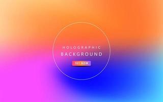 abstract colorful blue, pink and orange soft smooth holographic blurry background. eps10 vector