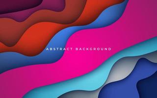 abstract colorful papercut wavy overlap layers background. eps10 vector