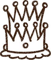 Crown Charcoal Drawing vector