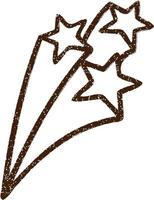 Shooting Star Charcoal Drawing vector