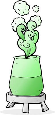 cartoon science experiment