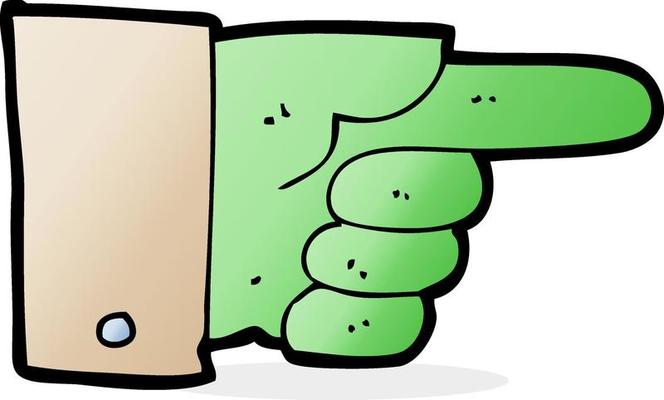 cartoon pointing zombie hand