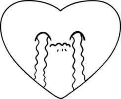 cartoon love sick heart vector