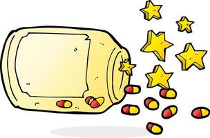 cartoon magic pills vector