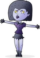 cartoon vampire girl vector