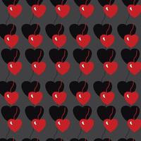 Pattern red and black vector