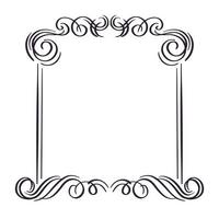 Fantasy vintage ornate border frame, gothic, victorian or baroque retro style decorative design. vector